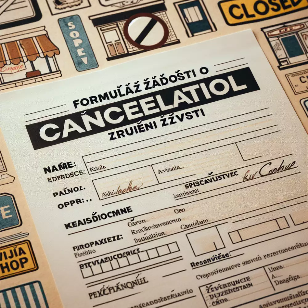 formulář žádost o zrušení živnosti